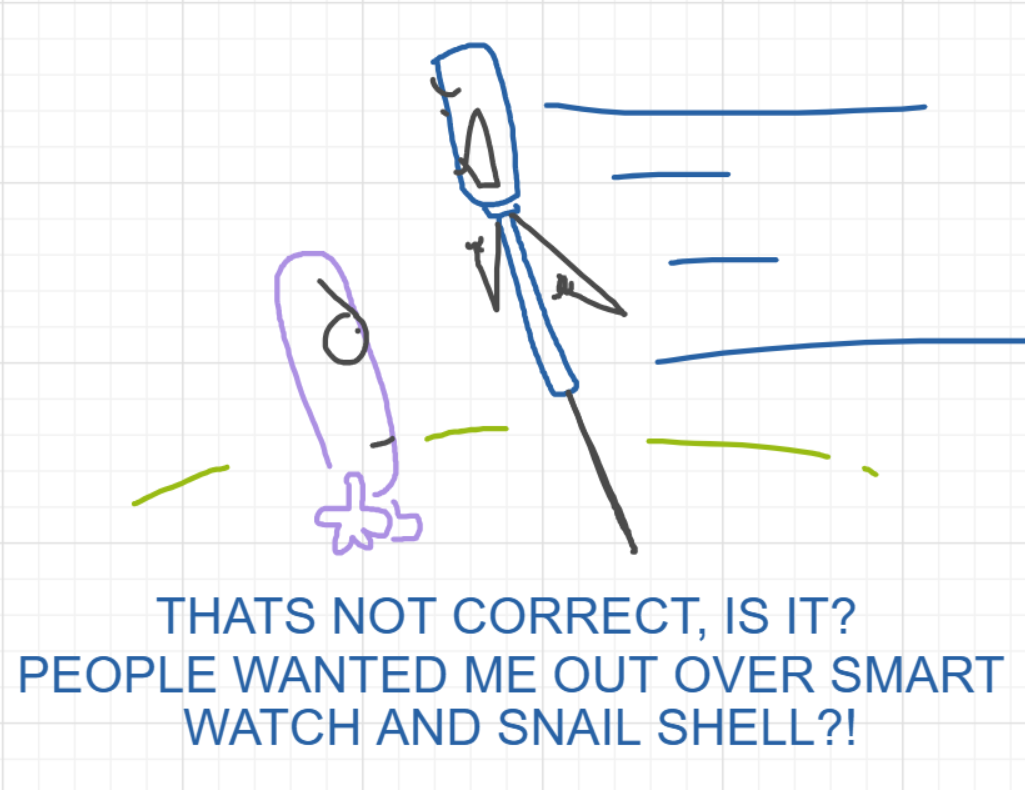 A panel from Chilly, episode two of the Board Boards object show by Furretwalk/WalkingFurret.
